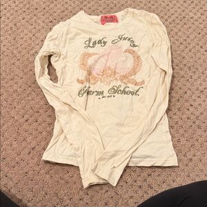 Juicy Couture Cream Long Sleeve Tee